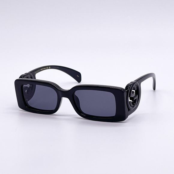 NEW GUCCI GG1325S 001 BLACK SQUARE WOMEN SUNGLASSES GUCCI - Picture 4 of 15